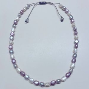 💯Genuine Pearl Necklace with Adjustable Lengh Nknot